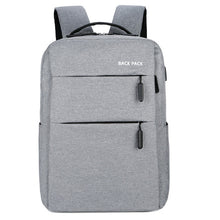 Load image into Gallery viewer, Simple Double Zipper Computer Backpack
