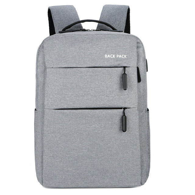 Simple Double Zipper Computer Backpack